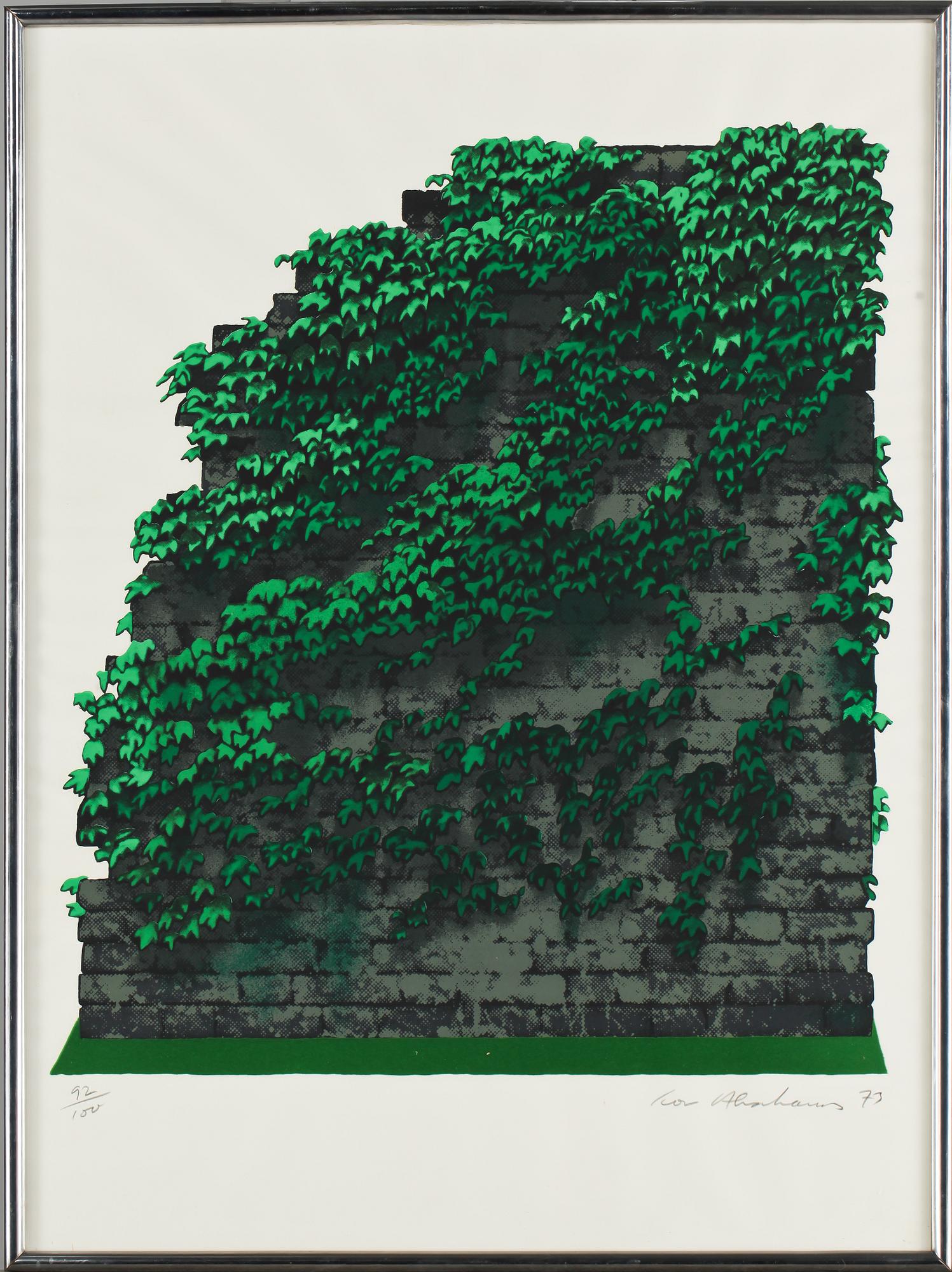 IVOR ABRAHAMS, färglitografi, signerad, daterad -73, numrerad 92/100.