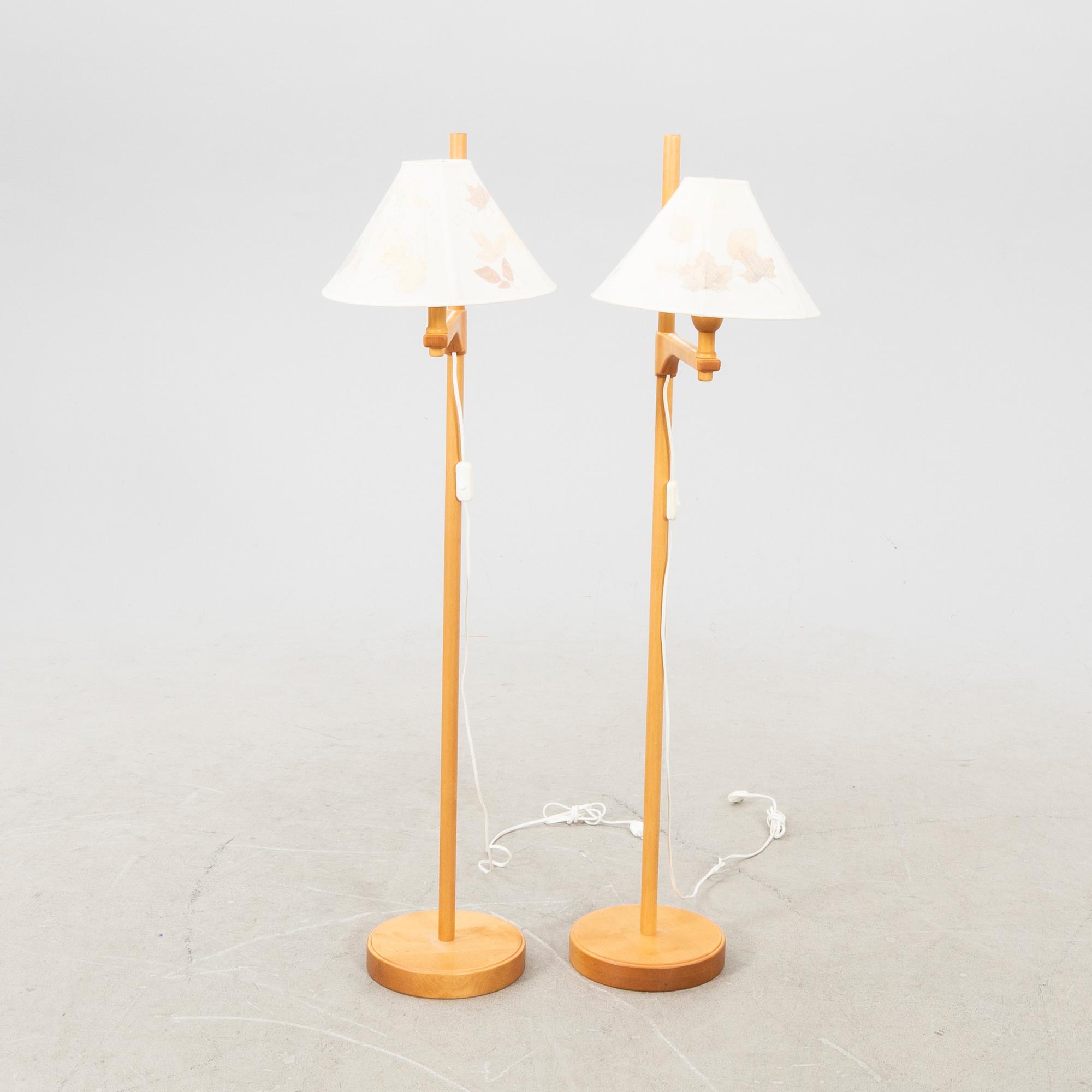 Carl Malmsten, golvlampor 1 par "Staken".