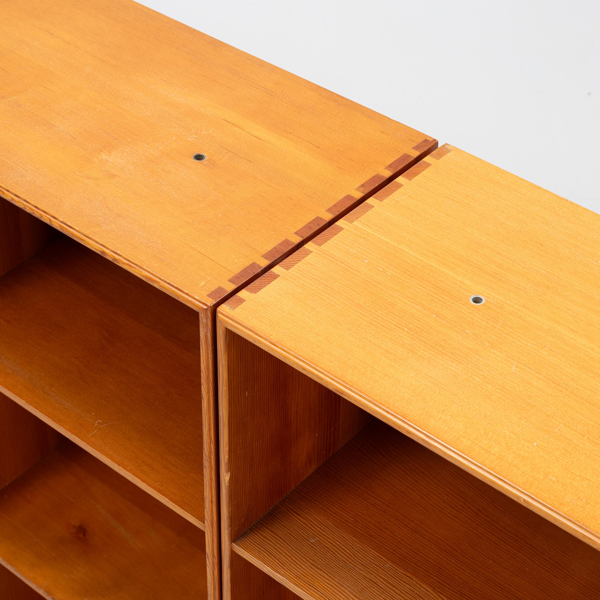 Mogens Koch, a seven part bookcase with five plinths. Rud Rasmussens, Copenhagen, Denmark.