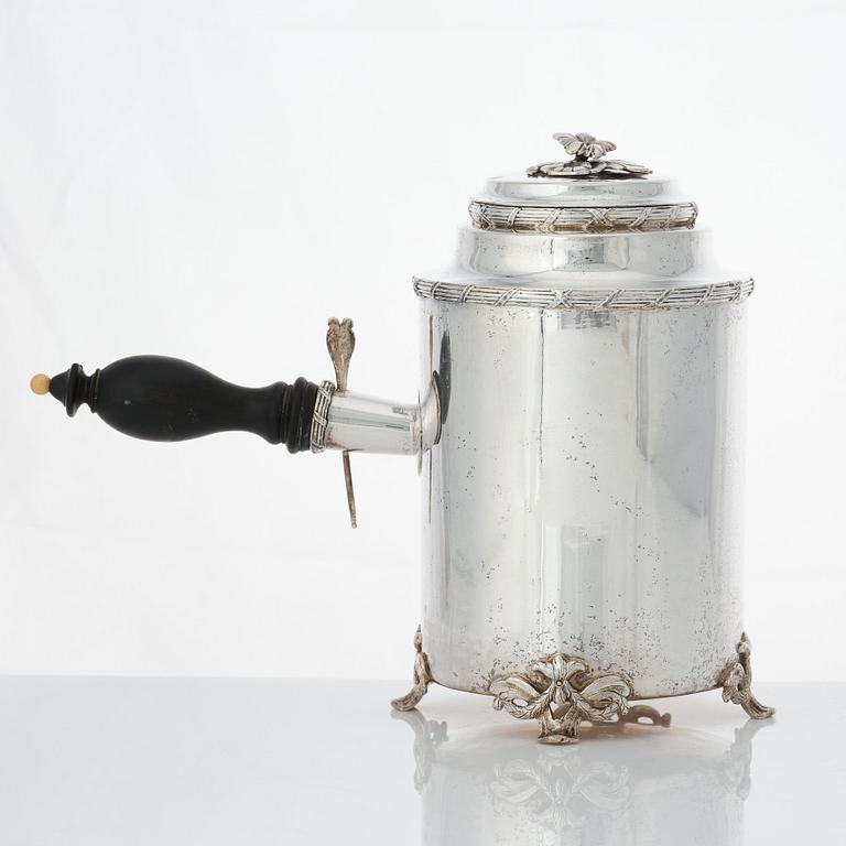 Carl Klingwall, kaffekanna, silver, Västerås 1781. Gustaviansk.