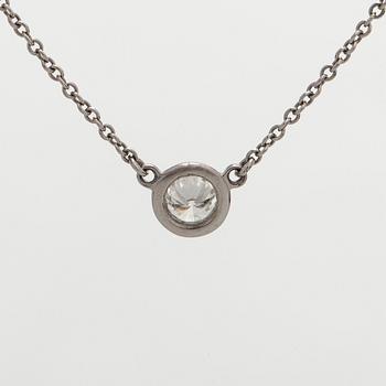 Tiffany & Co, Elsa Peretti, a platinum necklace, "Diamonds by the Yard' with a brilliant-cut diamond.