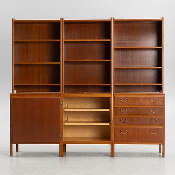 David Rosén, bookcases, 3 pcs, Nordiska Kompaniet, 1950s.