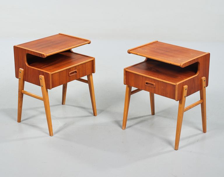 SÄNGBORD, ett par, 1950/60-tal.