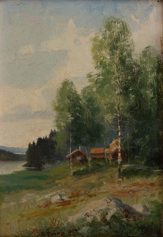 Emil Åberg, Landscape, a pair.