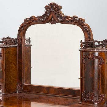 A late 19th century vanity table with stool, Russia.