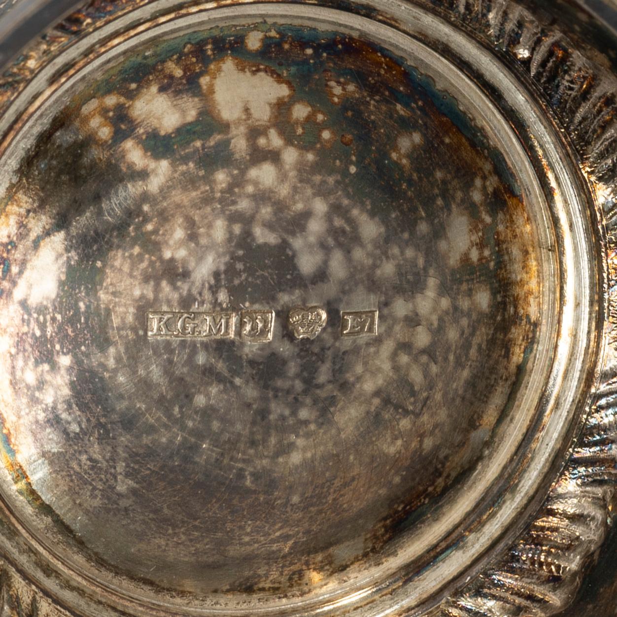 Bägare, 8 st, silver, KG Markströms AB, Uppsala, bl a 1906.