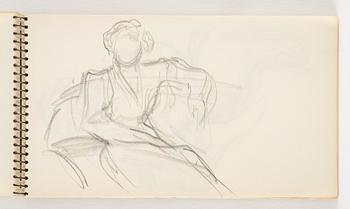 Lotte Laserstein, 4 skissböcker med blyertsteckningar.