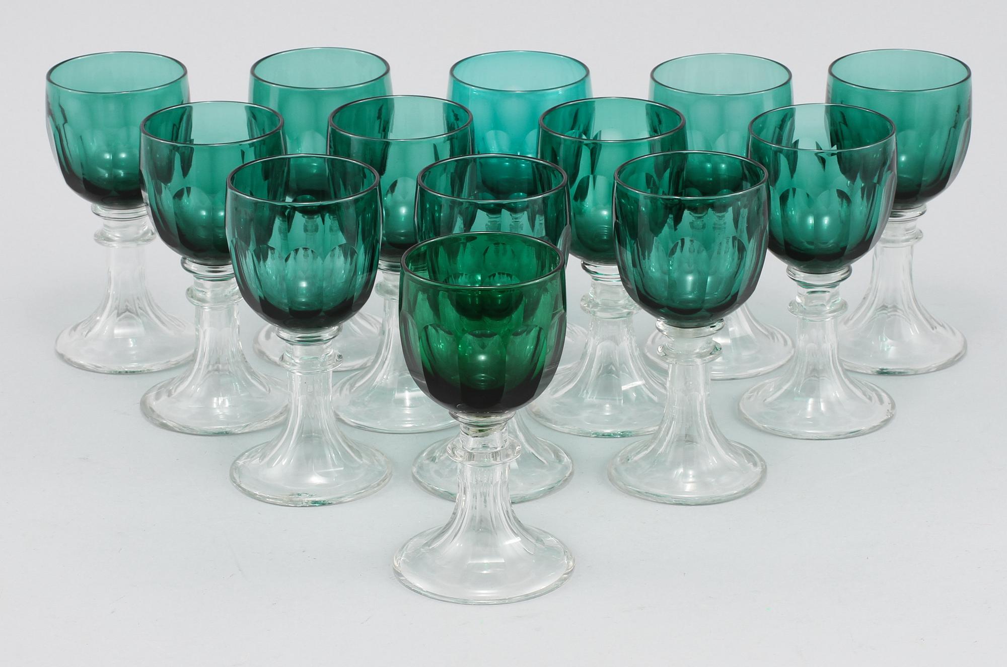 VITVINSGLAS, 13 st, Sverige, 1920/1930-tal.