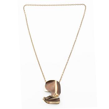 Björn Weckström, Pendant/brooch, bronze, "International Arms Inc.", Lapponia, Finland.
