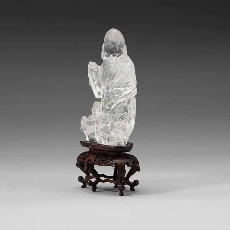 FIGUR, bergkristall. Sen Qing/tidigt 1900-tal.