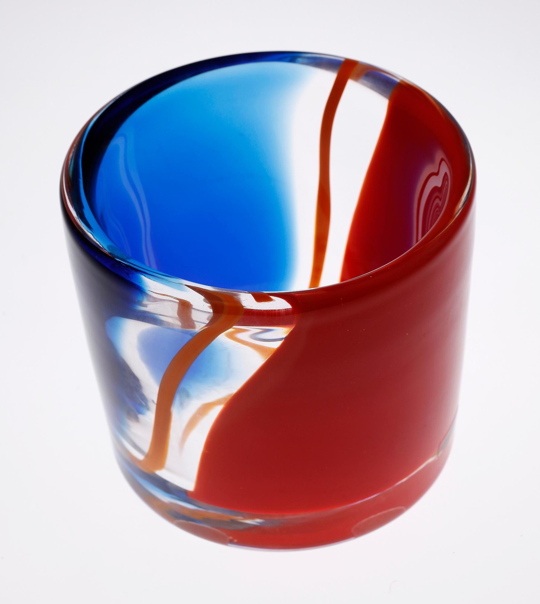 SKÅL, glas, Erik Höglund, Strömbergshyttan. 1992.