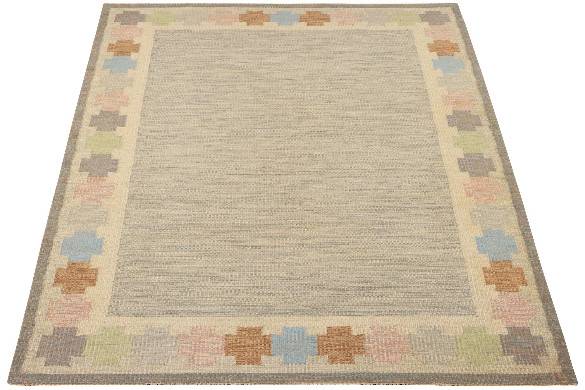Ingegerd Silow, a flat weave carpet, signed IS, c. 240 x 170 cm.