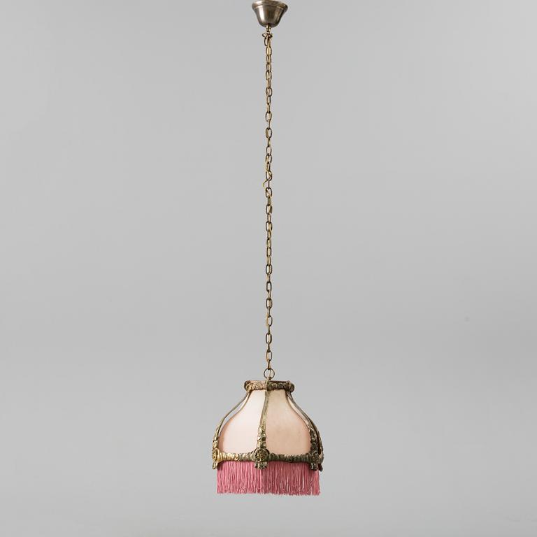 An early 20th century jugend ceiling light.