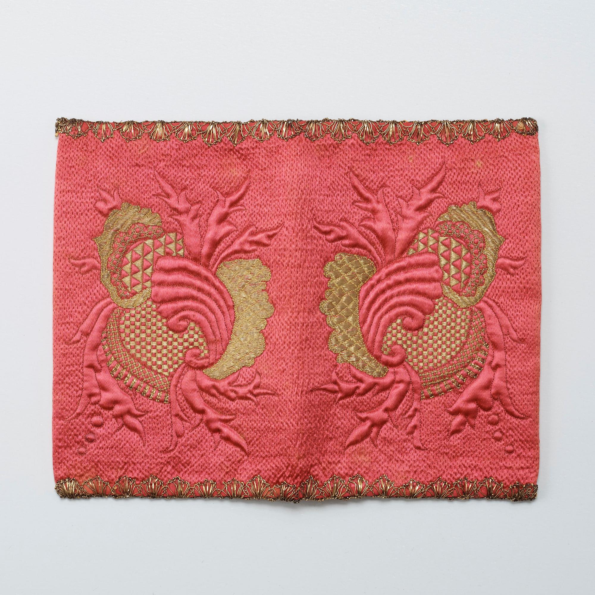 PLÅNBOK, SIDEN. 17 x 11 cm. Sverige 1700-talets mitt.