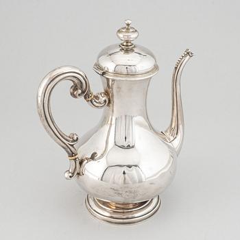 Kaffekanna, silver, Stockholm, 1800-talets andra hälft.