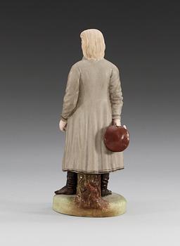 A Russian bisquit figure of a Lett man, Gardner manufactory, ca 1900.