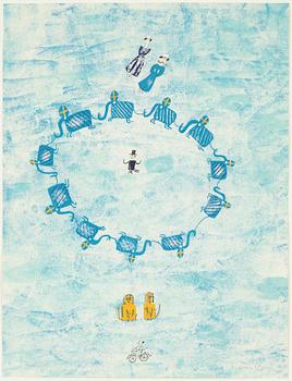 Madeleine Pyk, lithograph in colours, signed 275/360.