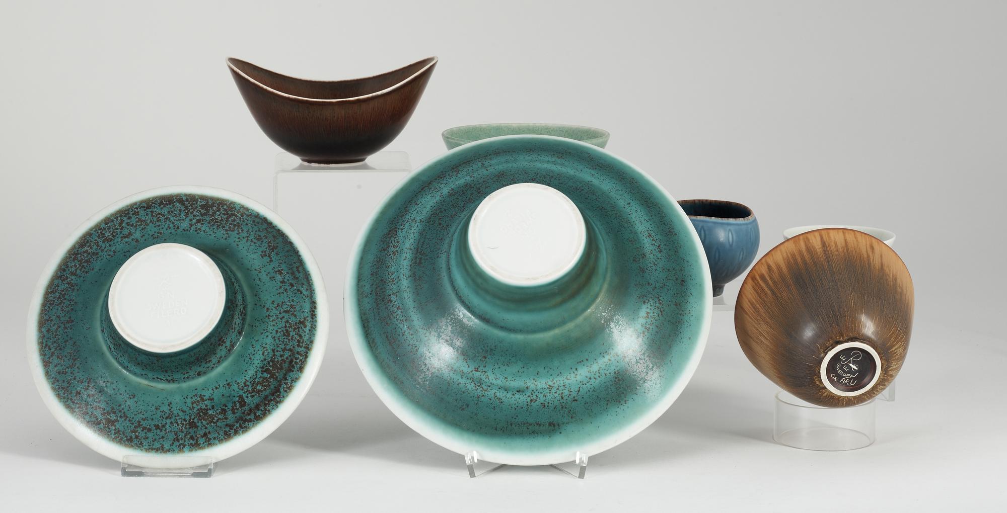 SKÅLAR 7 st, keramik, Gunnar Nylund Rörstrand.