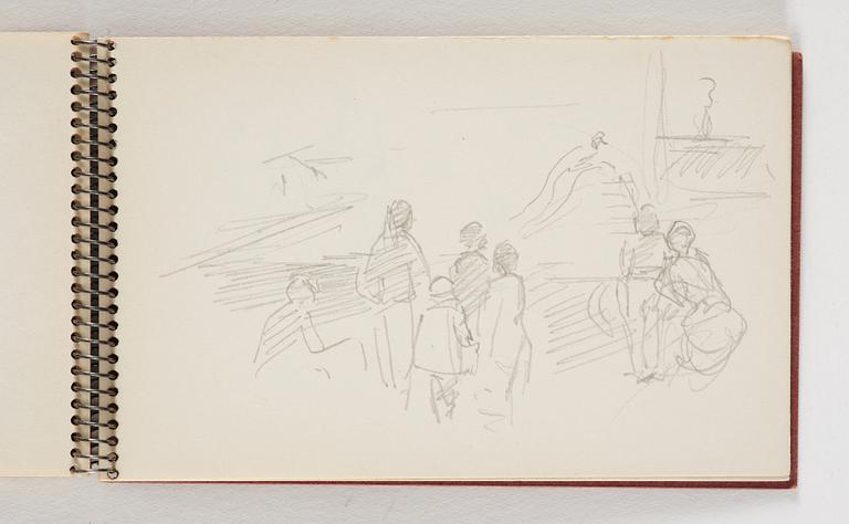 Lotte Laserstein, 10 små skissblock med teckningar.