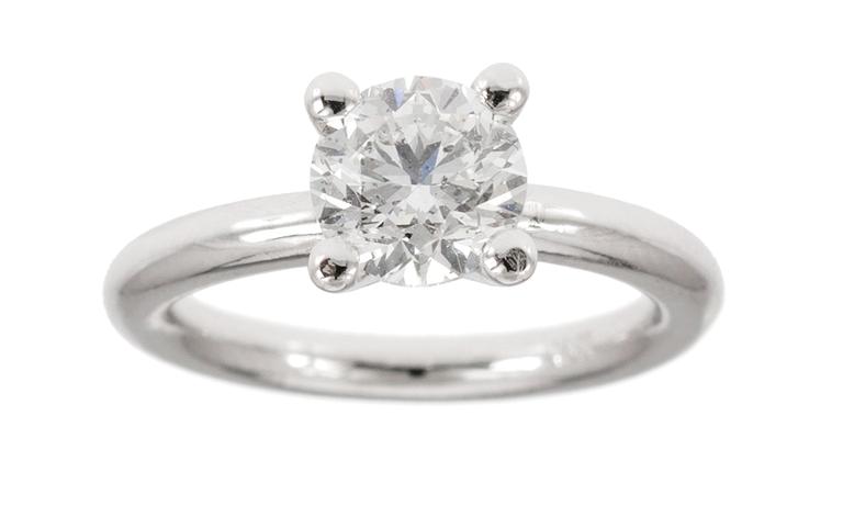 RING, set with brilliant cut diamond, 1.50 cts.