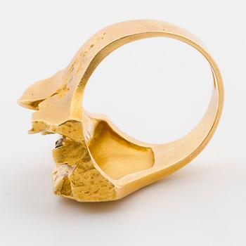 RING, Björn Weckström, Lapponia, 18K gold, turmalin.