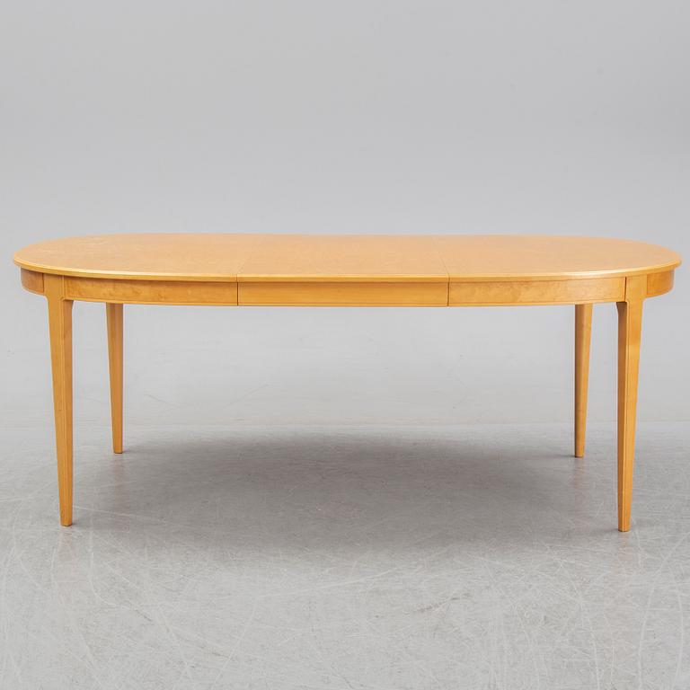 Carl Malmsten, a set of six 'Ambassadör' chairs and a 'Herrgården' dining table, second half of the 20th Century.