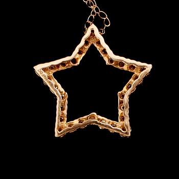 HÄNGE, 14 k guld, briljantslipade diamanter tot ca 0.50 ct.