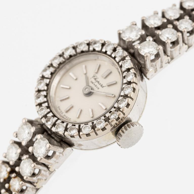 Chopard, armbandsur, vitguld med briljantslipade diamanter.