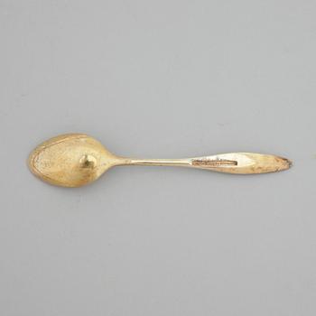 SKEDAR, 12 st, emalj och förgyllt silver, Danmark, 1900-tal, tot vikt ca 109g.