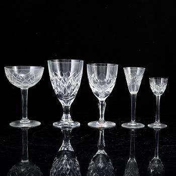 SERVIS, 31 delar, glas. Orrefors, 1900-tal.