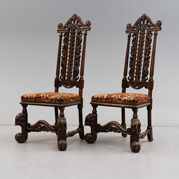 STOLAR, 1 par, renässansstil, 1900-talets första hälft.