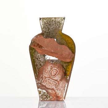 Bertil Vallien, a unique sand cast glass sculpture, Kosta Boda, Sweden.