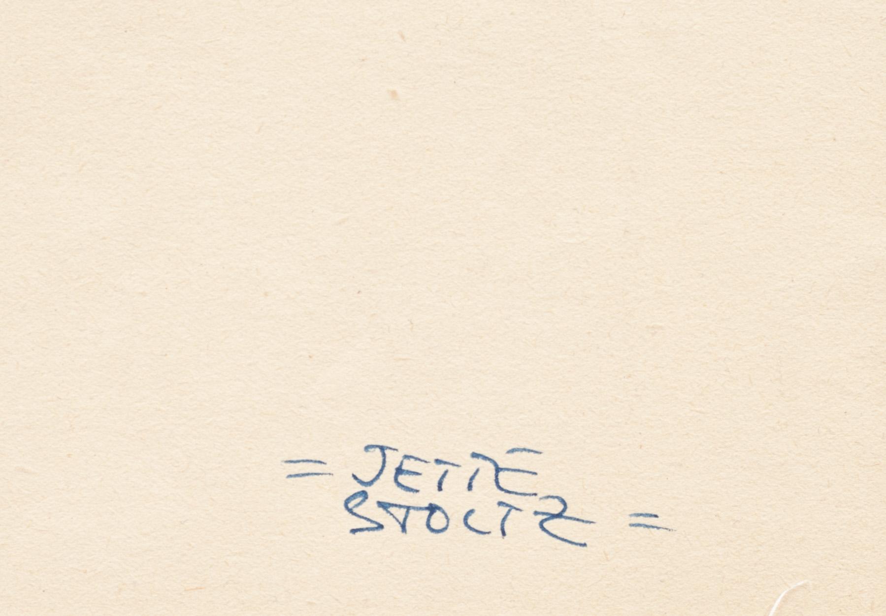 JETTE STOLTZ, färgkrita, signerad.