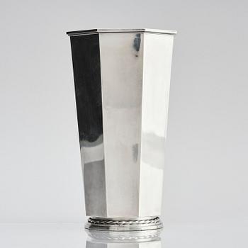 Atelier Borgila, a sterling silver vase, Stockholm 1954.
