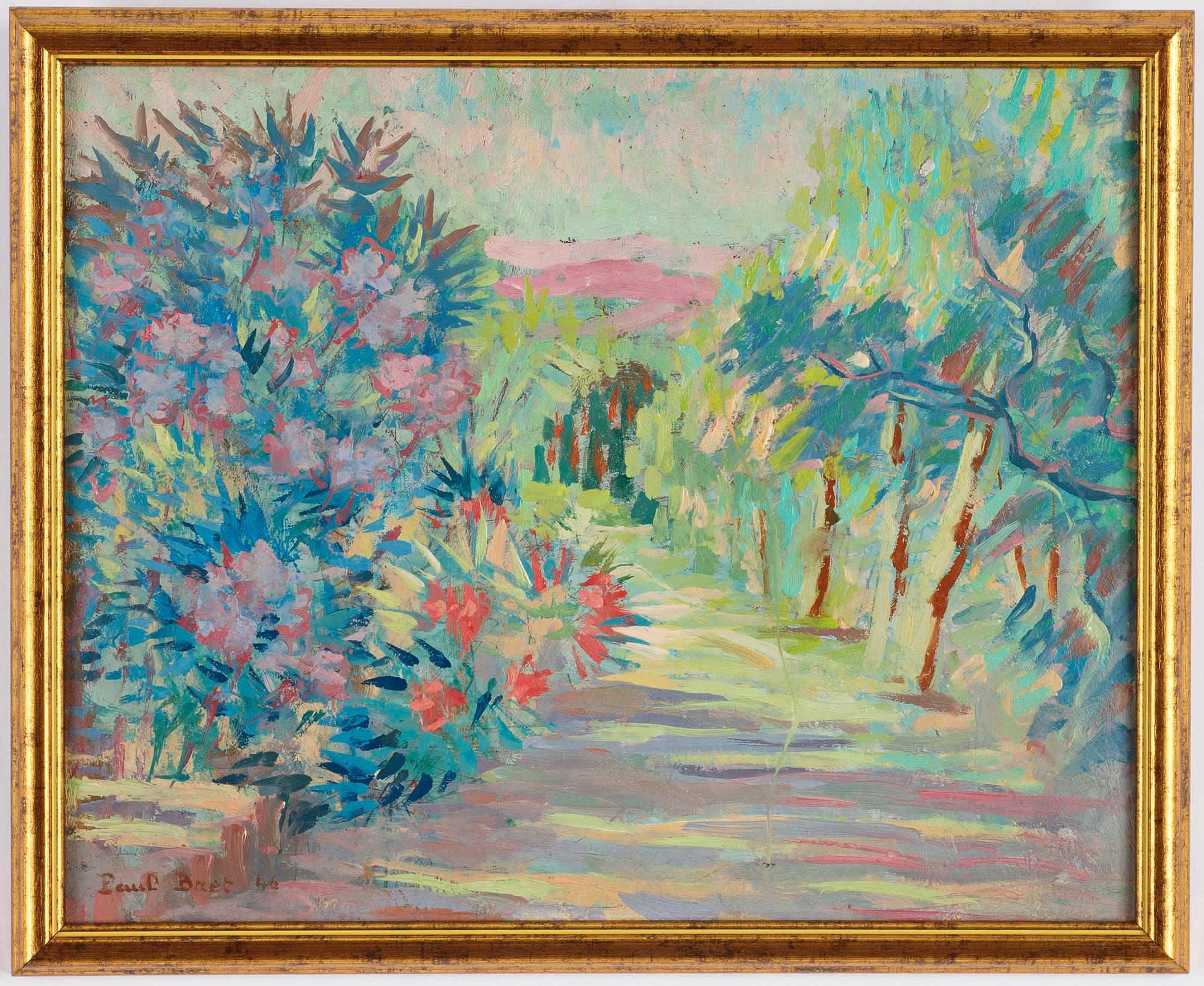 Paul Bret, oil on paper-panel, signed and dated -46.