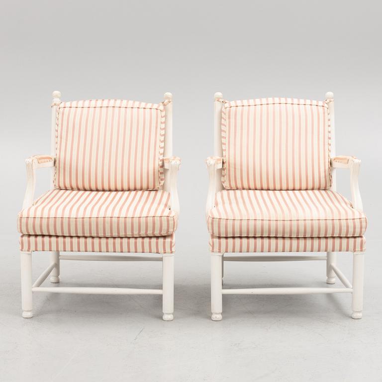 A pair of armchairs, Sweden, second half of the 20th century.