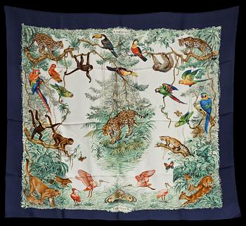 SCARF, siden, "Equateur", design Robert Dallet, Hermes.