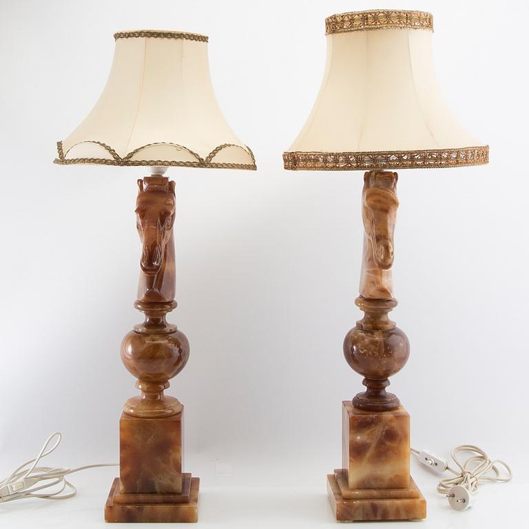 Table lamps 1 pair, later part of the 20th century.