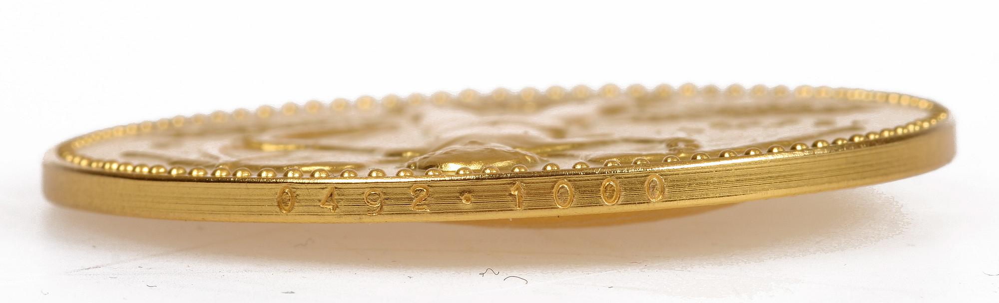 MINNESMYNT, Carl XVI och Silvia, 18K ca 61 gram.