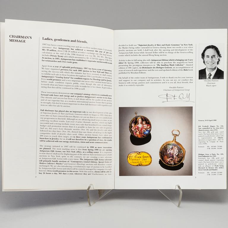 KLOCKLITTERATUR, 9 st, bl.a. Automatic-Armbanduhren aus der Schweiz: Uhren, die sich selber aufziehen.