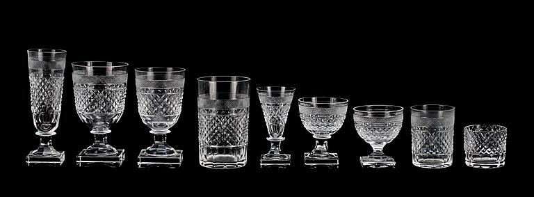 GLASSERVIS, 76 delar, "Kent", Elis Bergh, Kosta Boda, 1900-talets mitt.