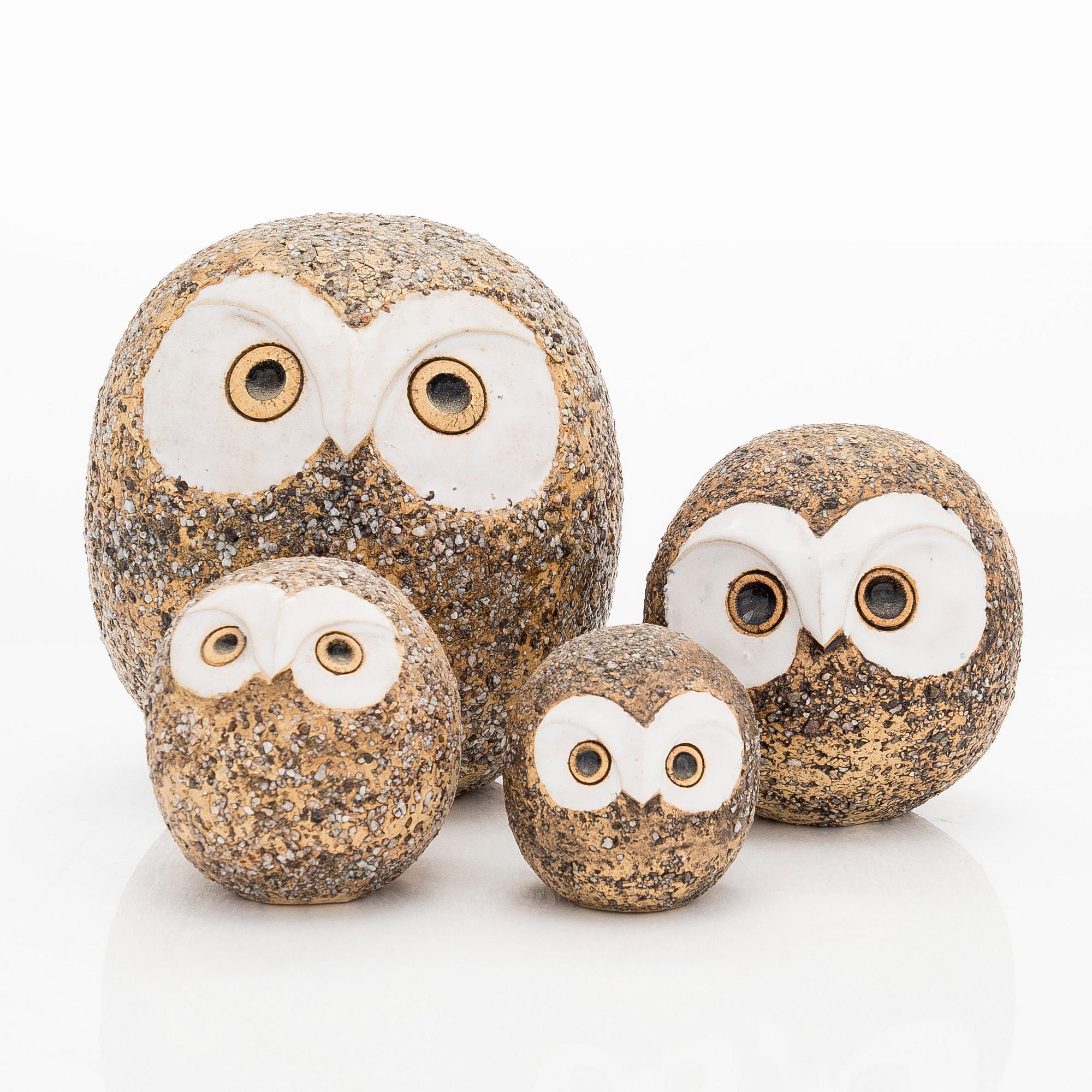 Kaarina Aho, a four piece set of stoneware figurines, signed Aho