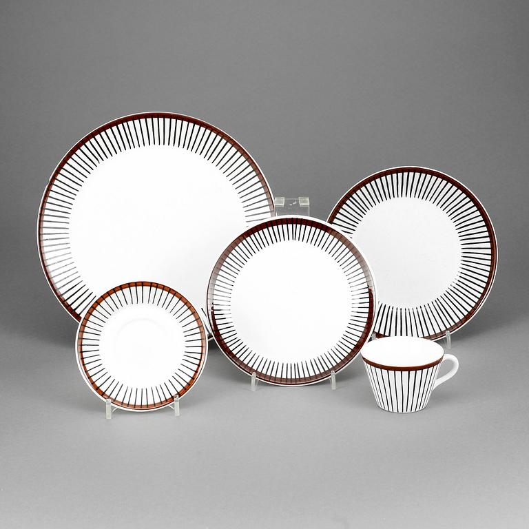 SERVISDELAR, 30 delar, porslin, "Spisa Ribb", Stig Lindberg, Gustavsberg.
