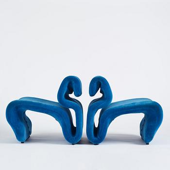 Jan Ekselius, a pair of lounge chairs, 'Etcetera', J.O. Carlssons Möbel AB, Vetlanda, 1960-70s.