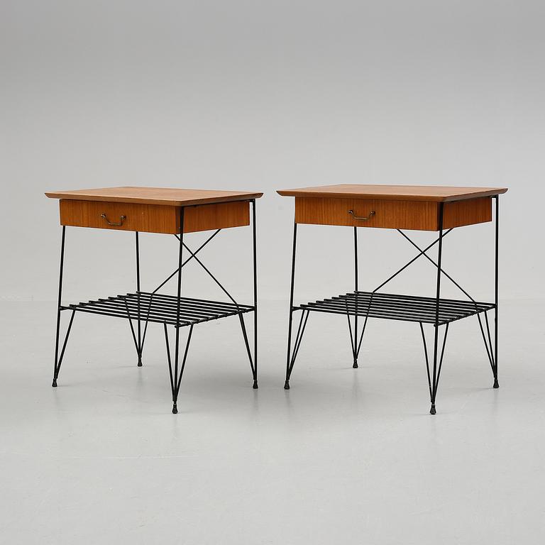 SÄNGBORD, ett par, 1950-tal.