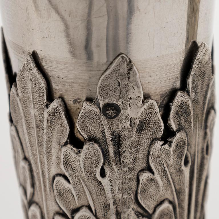 Peter Andreas Möller, Champagnestrutar, 2 st. snarlika, silver och förgyllt silver, S:t Petersburg, 1834 och 1837.