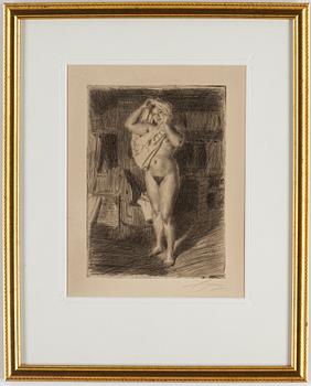 ANDERS ZORN, etching, 1914, signed in pencil.