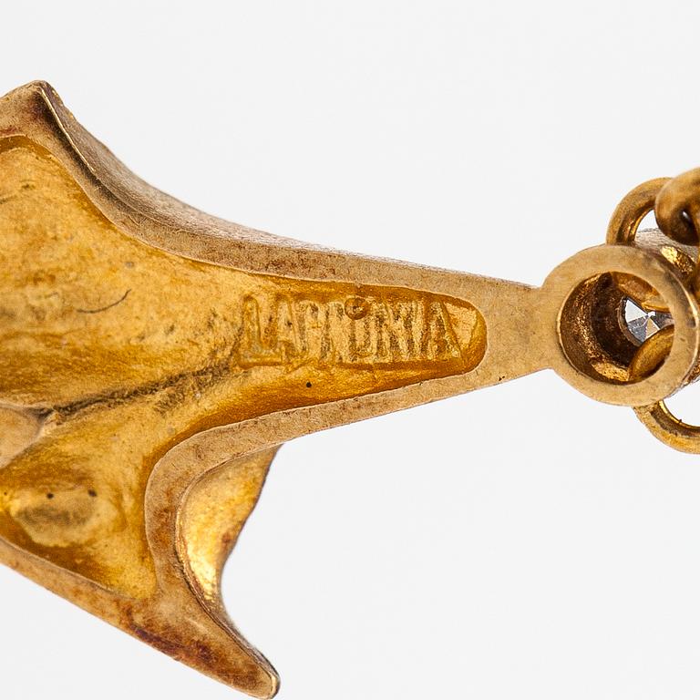 Björn Weckström, Kaulakoru "Hermonie", 18K kultaa, timantti n. 0.02 ct. Lapponia 1979.