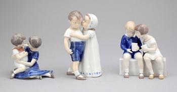 FIGURINER, 3 st, Bing & Gröndal, Danmark 1900-talets andra hälft.