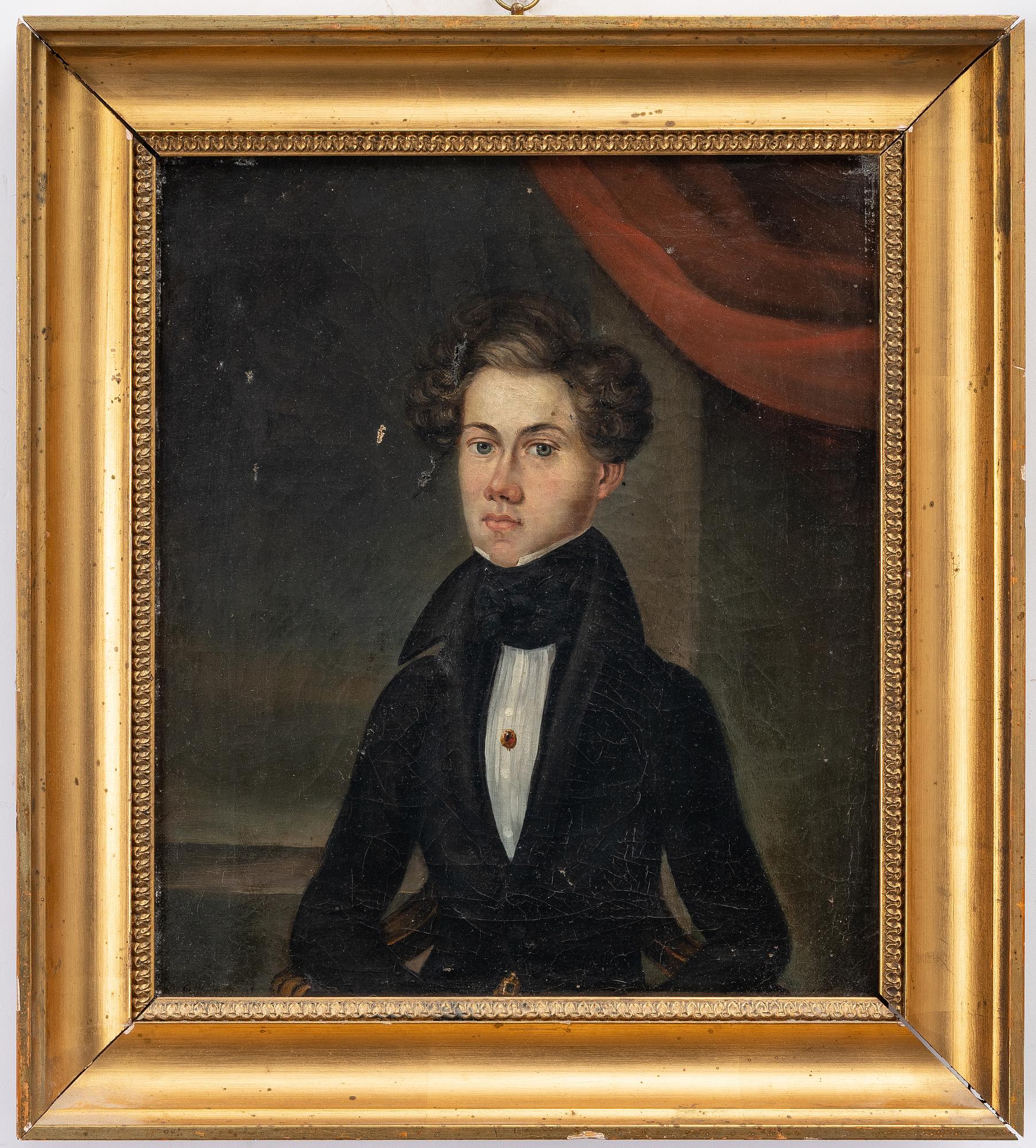 Porträtt av ung man, Empire, 1800-talets första hälft, England.
